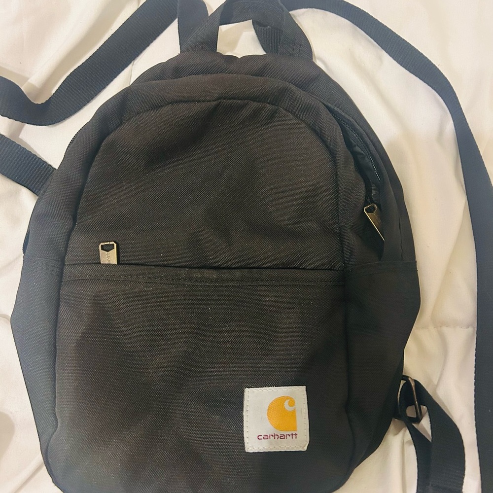 Carhartt Black Mini Backpack Crossbody Canvas Small Bag Streetwear